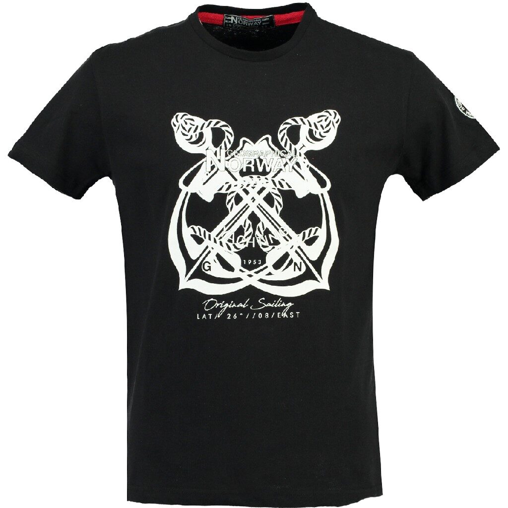Moška kratka majica GEOGRAPHICAL NORWAY JARIN črna - slika 1