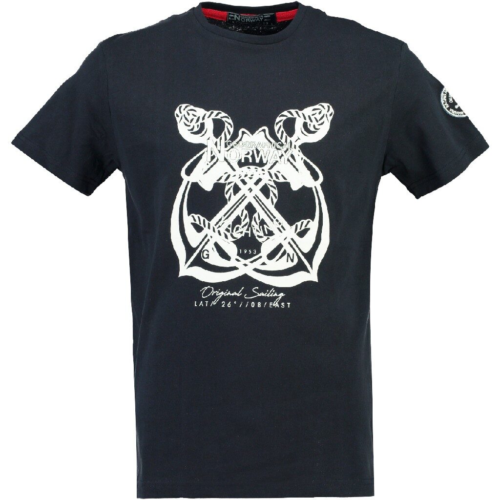 Moška kratka majica GEOGRAPHICAL NORWAY JARIN temno modra - slika 1