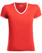 Dekliška majica s kratkimi rokavi FILA LOGO rdeča