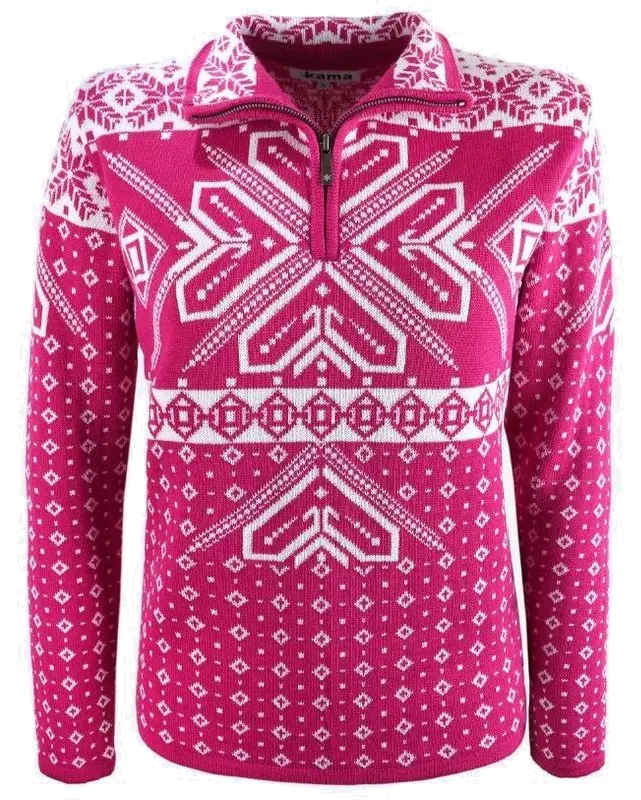 Pulover KAMA MERINO PINK - slika 1